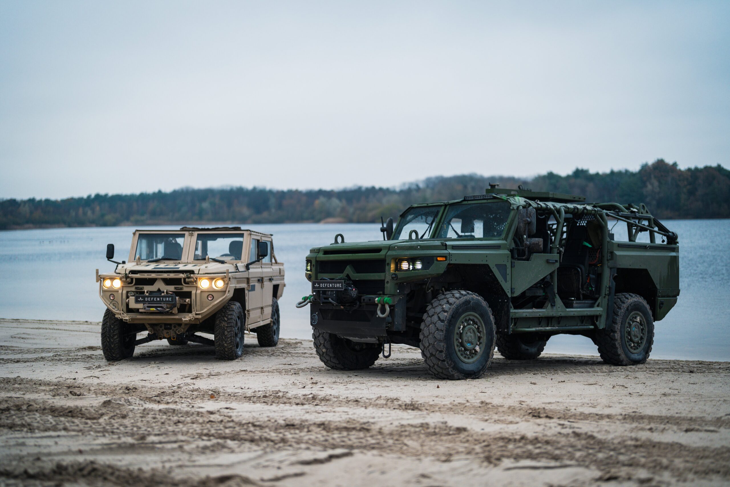Two Defenture MAMMOTH GRF vehicles