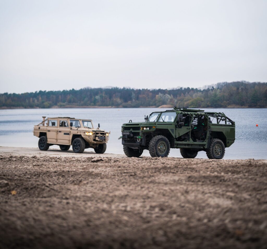 Two Defenture MAMMOTH GRF vehicles